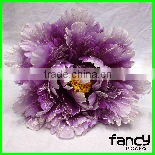 Single purple gauze artificial peony decoration flower