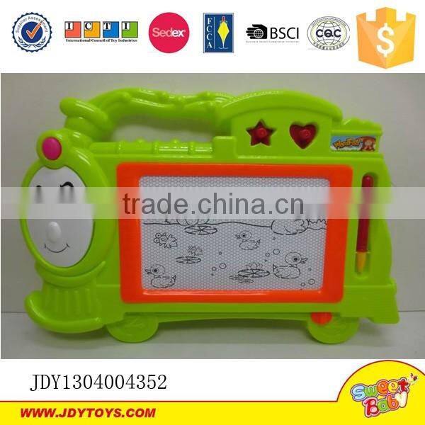 Vehicle type erasable magnetic writing drawing board for kids