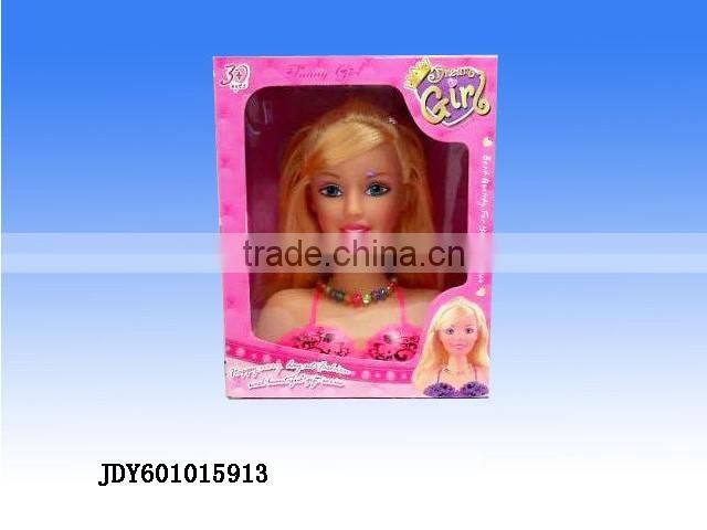 plastic cheap beautiful Bust Model girl baby doll for kids play