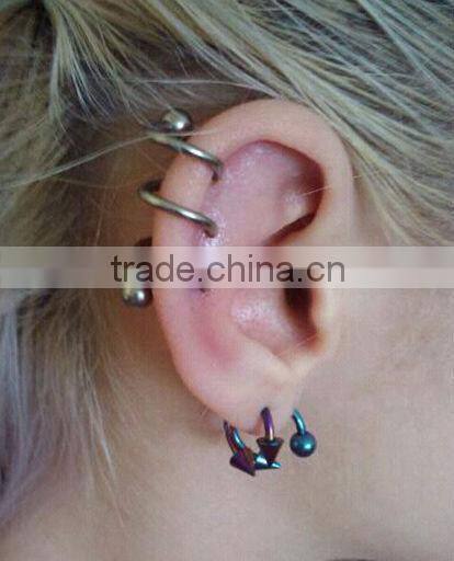 The Latest Surgical Stainless Steel Twists Spiral Barbell