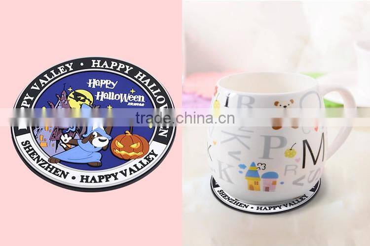 Promotional advertising fashion lovely plastic felt cup coaster logo