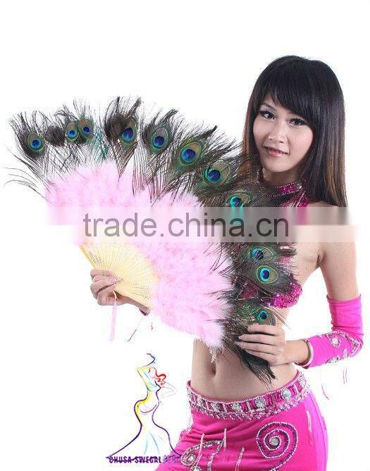 SWEGAL belly dance feather fan,chinese belly dance fan SGBDD13041