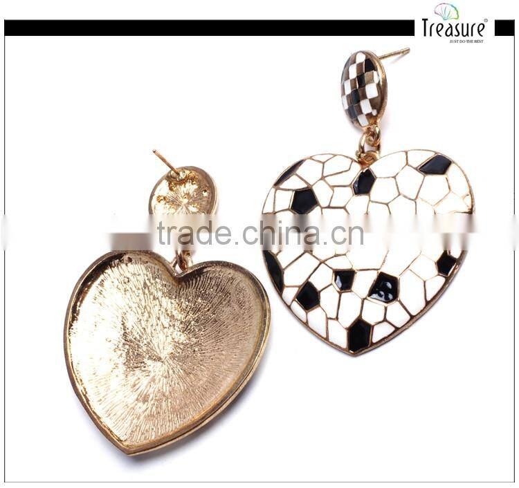 Wedding jewelry mix color rhinestone heart shape stud earrings jewelry in fashion style