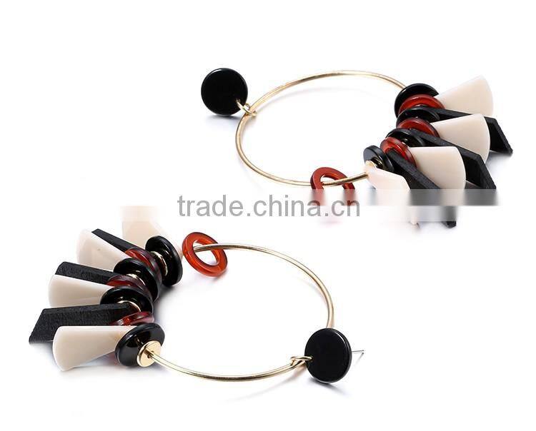 2016 big hoop fashion earing acrylic resin new design earing jewelry