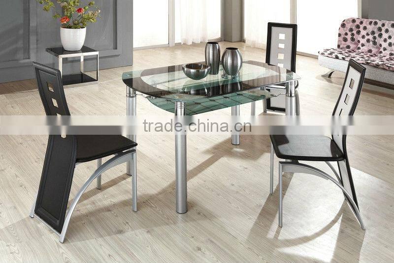 Z608-1 dining room furniture 40" height high back black metal dine chair