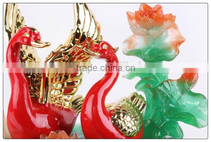 Luckly Swan , Love swan ,swan statue animal craft figurine