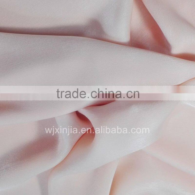 Peach Satin fabric for party lady full dress