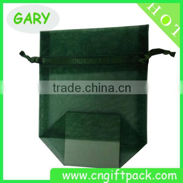 White Cosmetic Drawstring Organza Bag