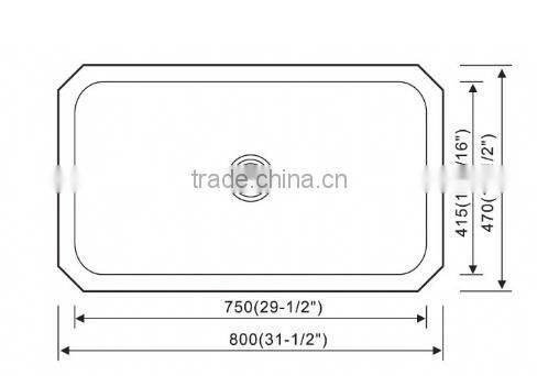 Big Single rectangle bowl Stainless Steel Kitchen Sink