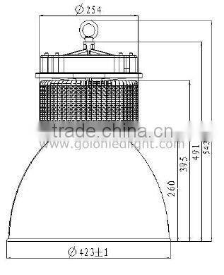 2016 Cheap warehouse DLC High Bay Light with 5 years warranty Meanwell Driver PhilipsSMD 250w 200w 150w for Storage