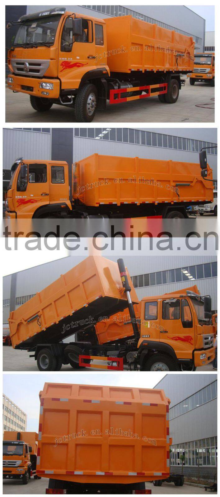 china city china howo 4x2 butt seam compression garbage truck of good price