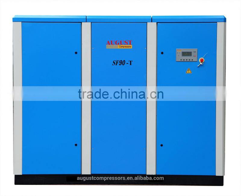 SF90-TA 90KW/122HP 7 BAR AUGUST variable frequency air cooled screw air compressor inverter