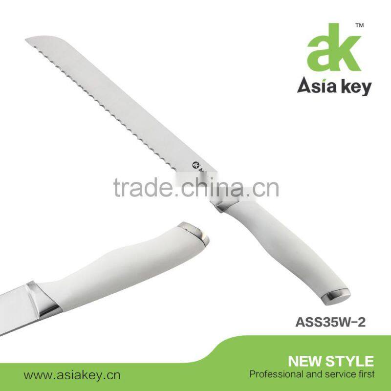 Elegant kitchen knife set silicone handle soft touch handle