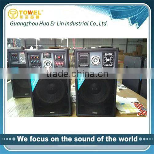 2015 2.0 active stage speaker with colorful light USB SD MMC FM Bluetooth portable wireless bluetooth speaker