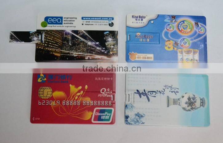 hot sale bulk custom logo credit card usb flash drive