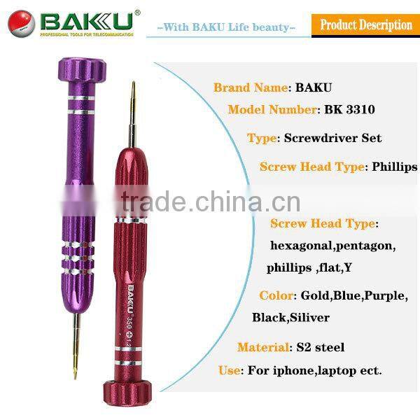 BAKU new design 2 in 1 fashion mini Torx precise screwdriver set BK 3310