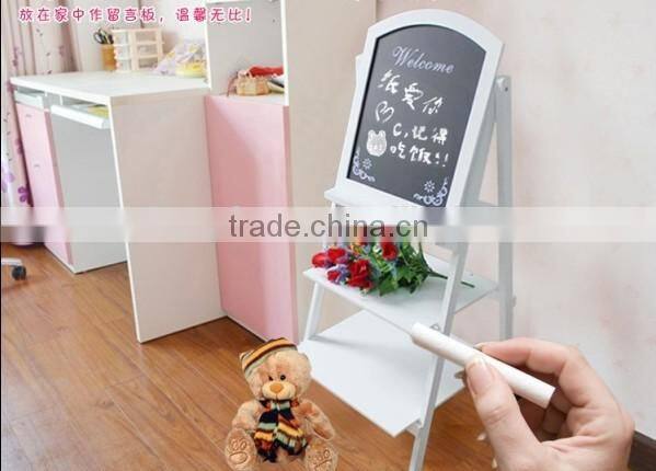 outdoor solid wood folding ads display blackboard shelf