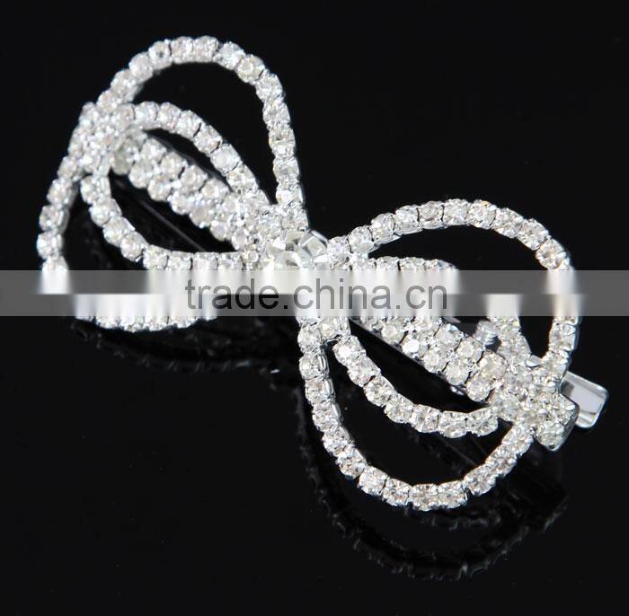 New Style Fashion Silver Shining Rhinestone Hairpin Wholesale J07004Y