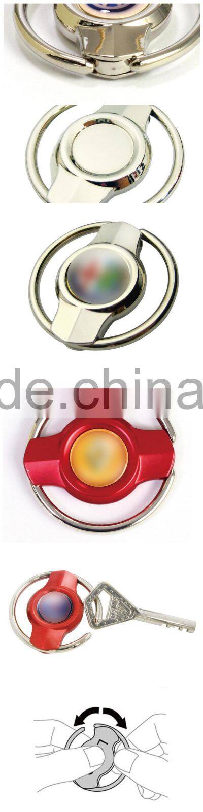 Low MOQ own design lightweight metal key chain rings with logo branding