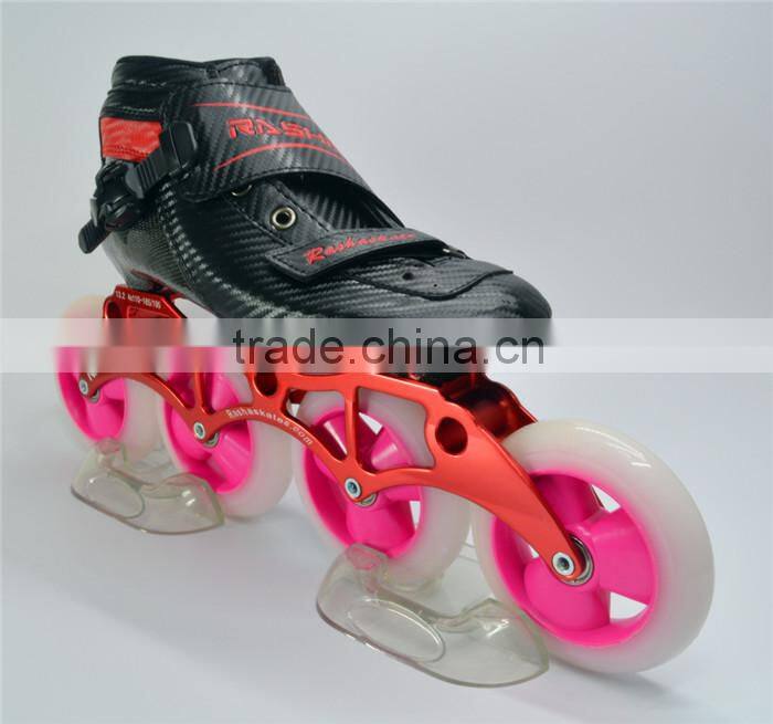speed skating shoes Carbon skating boot OEM ODM logo black color skating wheels
