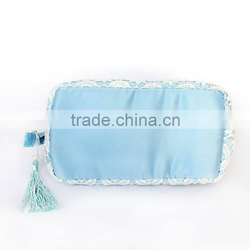 Special shape satin lace cosmetic bag OEM size and logo Since 1997