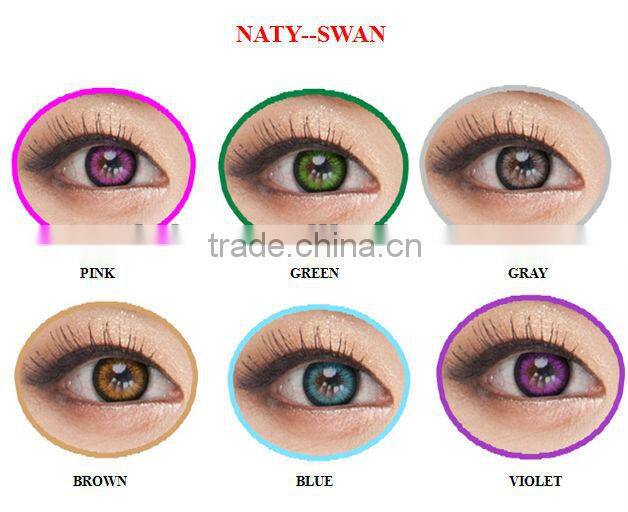 Naty Swan brown factory-sealed Korea cosmetic circle lenses wholesale yearly