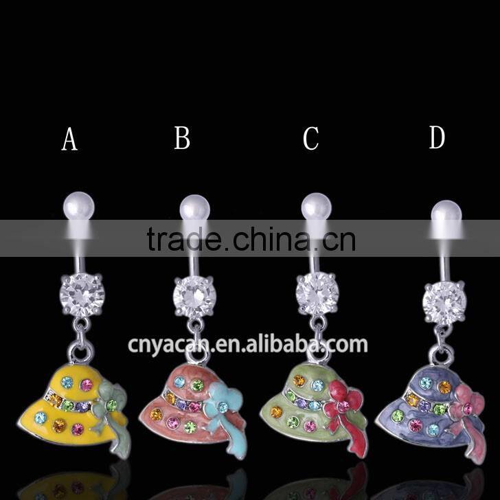 Hot Wholesale Fashion Hat Shape Belly Body Piercing Jewelry