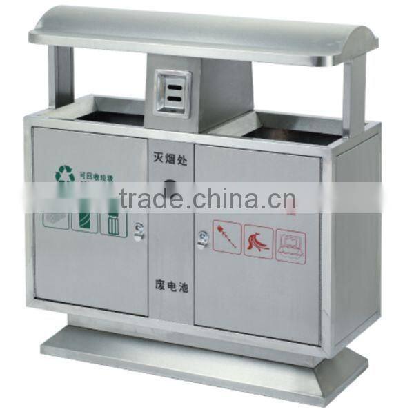 Outdoor Metal Wire Trash Bin/Garden Large Dustbin Type/Industrial Rubbish Bin