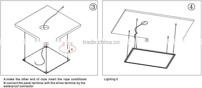 sensor dimmable 5 years CE ROHS VDE led panel light 62x62