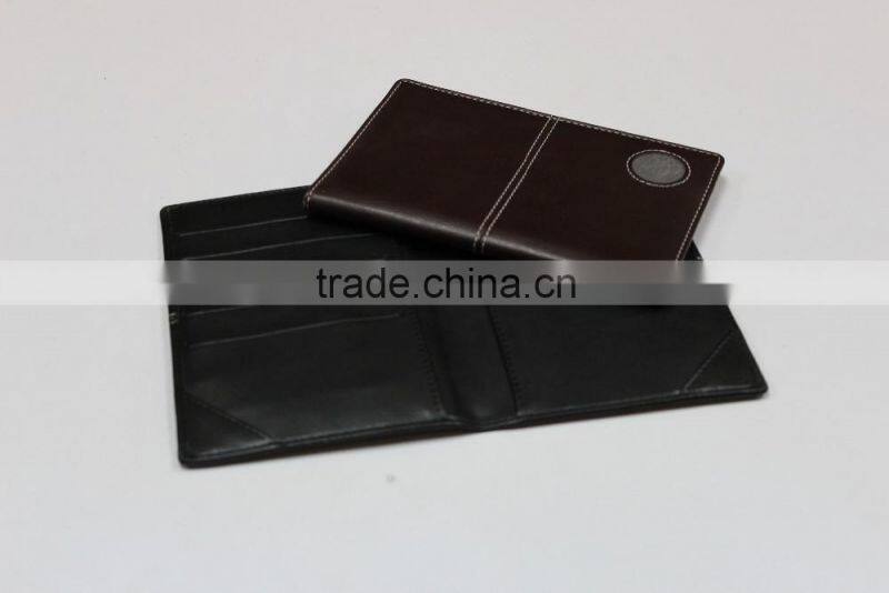 Dongguan factory direct custom High-quality leather passport holder with Multi-function pocket and Customized Logo