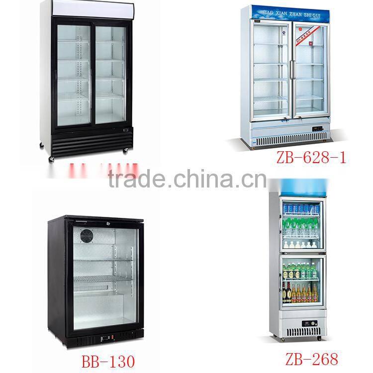 Vertical showcase beverage cooler supermarket display freezer