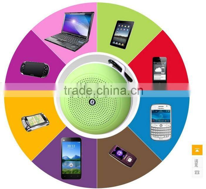 Promotion gift mini portable round shape bluetooth speaker with carabiner