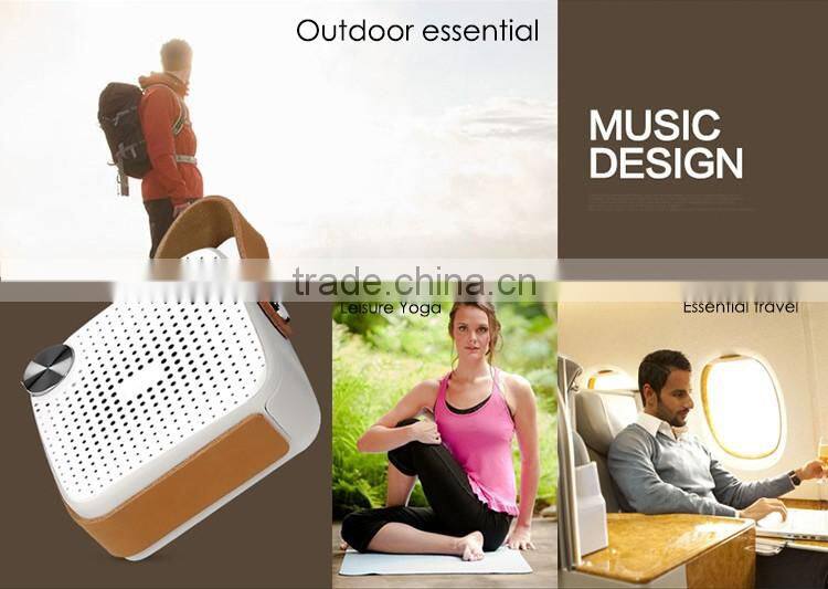 NEW model portable bluetooth speaker 3D Stereo sound with leather handle