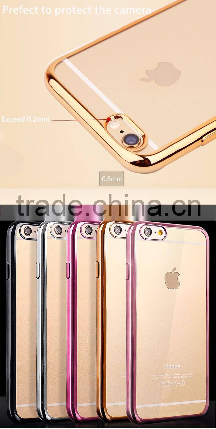 Free sample professional smartphone case factory TPU electroplate for Iphone 6 / 6 plus phone case