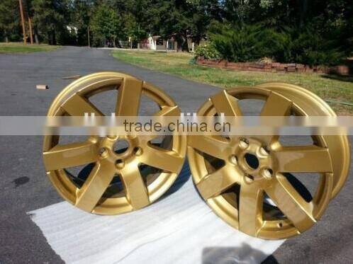 car wheels rims golden metallic powder coatings paint