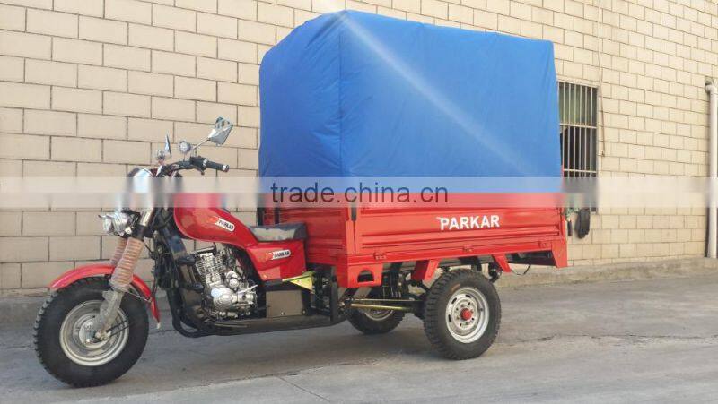 2016 popular Tricycle Cargo with water-proof rear tent 150cc 200cc