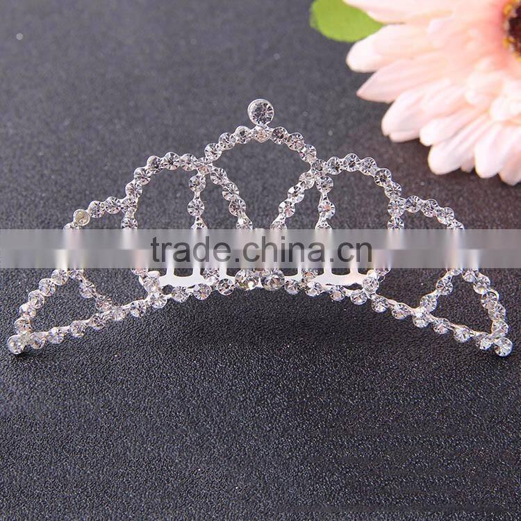 2016 silver jewelry good crystal headband hair accessories crown