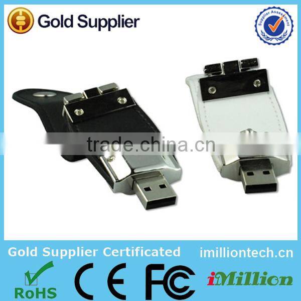 wholesale 16gb black leather usb flash drive