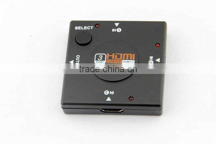 HD splitter for PS3 PS4 for Xbox 360 PC DV DVD HDTV 1080P 3 Input to 1 Output