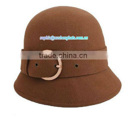 2013 wholesale 100% wool felt ladies' fashion hat