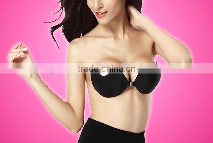 Sexy V-bra strapless seamless invisible cloth silicone bra,Fashion self-adhesive silicone free V-bra