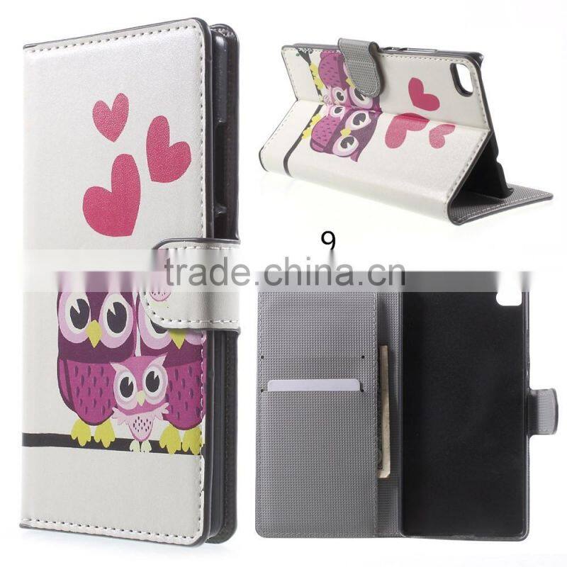 The series of restoring ancient ways Leather Cover for Huawei Ascend P8 with Card Slots,case for Huawei P8,case for Huawei P8