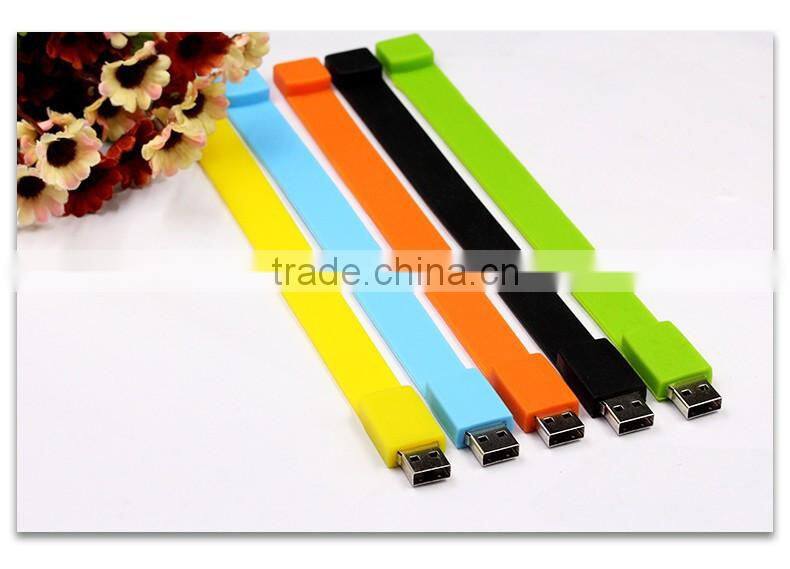 Promotional Cheap Price Bulk Silicone Business Card Flash Drive Bracelet free Sample