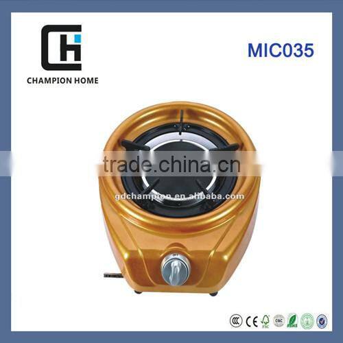 Piezoelectric ignition single gas cooktop