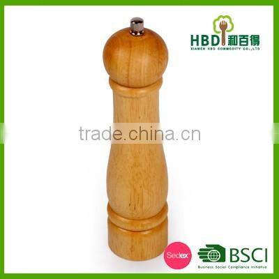 high qulity rubber wood salt&pepper mill bottle /spice mill