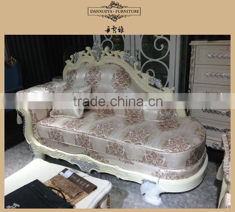 Classic style furniture leather chaise lounge