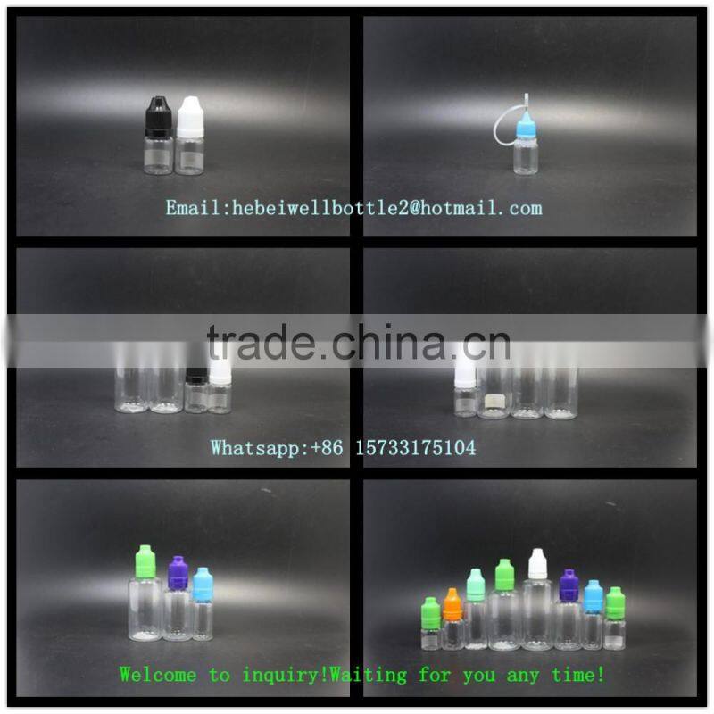 E-cig liquid bottles empty with 10ml pet plastic dropper bottles for bottle with dropper for e vape oil