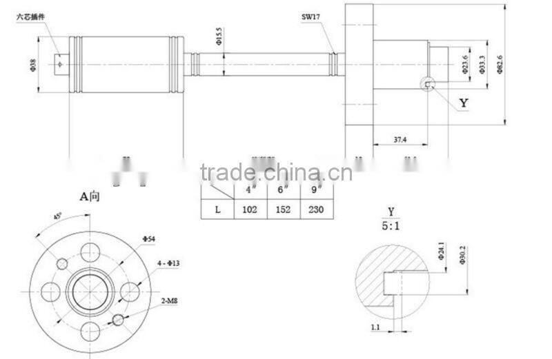 DN60 Flange mounting rigid 3.33MV/V melt pressure transducer