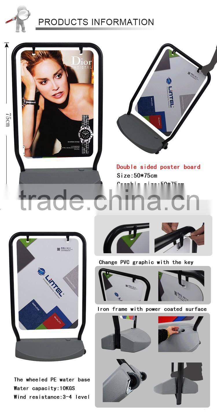 hot aluminum portable pavement sign poster stand