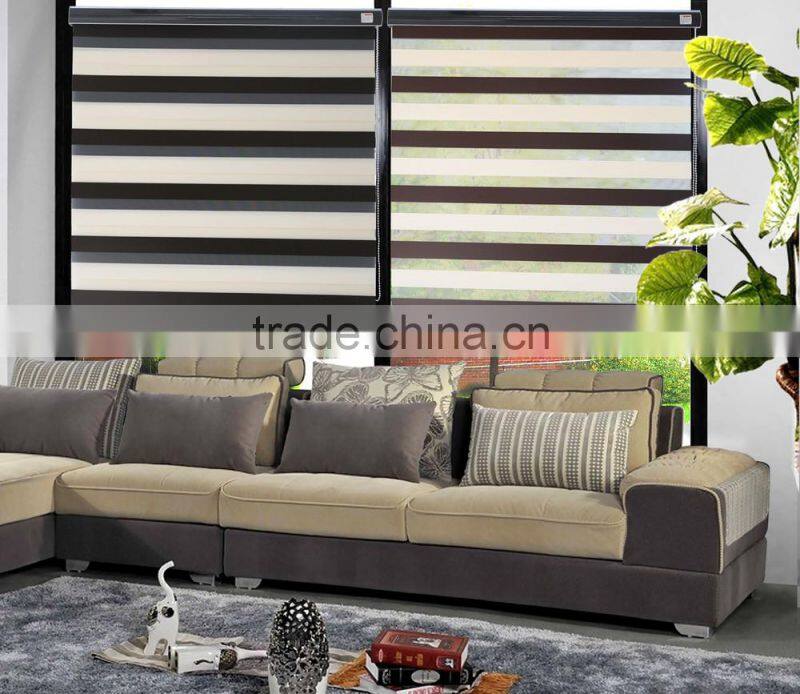 pleated dual zebra combi curtain fabric